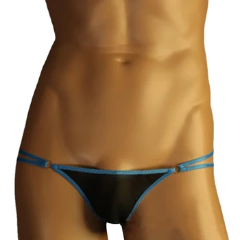 Vyrai Seksualus bikinis Thong T-back Super Mini apatiniai drabužiai Stretch Low Rise G-String Kvėpuojančios lengvos trumpikės Gėjų erotiniai mezginiai