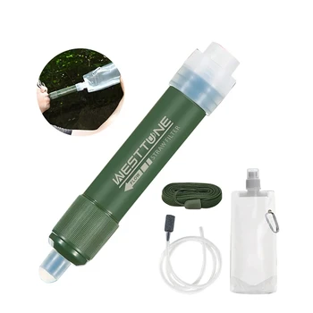 Westtune lauko mini kempingo valymo vandens filtras šiaudai TUP anglies pluošto vandens krepšys išgyvenimui ar avariniams reikmenims