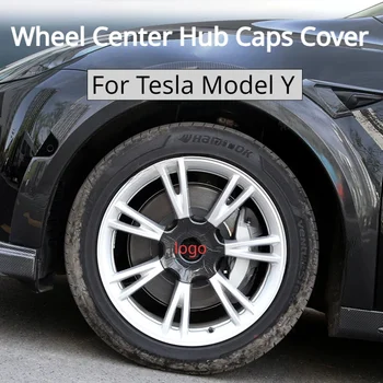 Wheel Center Hub Caps Cover for Tesla Model Y 4pcs 19Inch Performance Replacement Wheel Hub Cap Car Modification Accessories