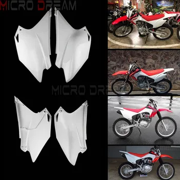 White Motocross Enduro Dirt Bike Side Panel Cover for Honda CRF230F CRF150F 2015-2019 Racing Side Number Numbers Plastic Circuming
