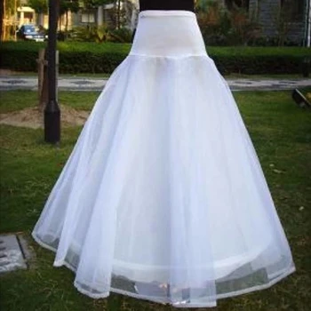 Womens A-Line 1-Hoop Fishtail Petticoat Bridal Full Length Layered Ball Gown Slips Tulle Crinoline apatinis sijonas vestuvinei suknelei