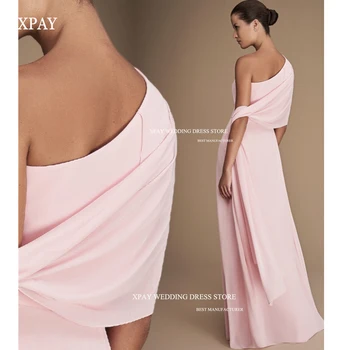 XPAY Simple Floor-Length Chiffon Party Kokteilinės suknelės Vieno peties Dubajus Arabija Vakarinės suknelės Seksualios Prom suknelės