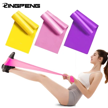 Yoga Pilates Elastic Resistance Band Fitness Training Band 150cm Fitness Elastic Rubber Gym Natural Rubber