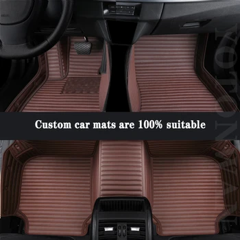 YOTONWAN Luxury 7D Custom Leather Style automobilių grindų kilimėlis 100% Lincoln Visų modelių navigatorius MKS MKZ MKC MKX MKT automobilių priedai