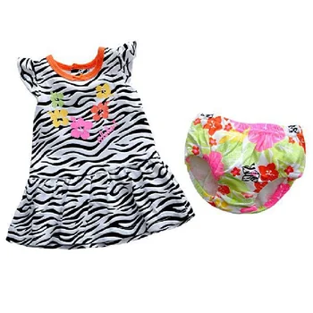 Zebra Baby Girls suknelės Naujagimių drabužių komplektai rankovės suknelė baby girl clothing bebe under