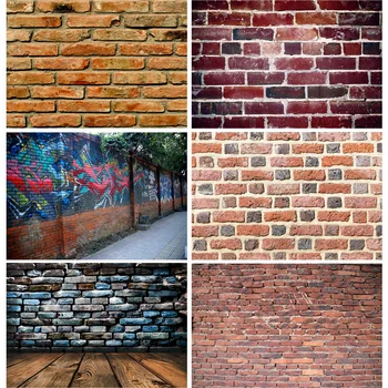 ZHISUXI Vinilas Custom Vintage Brick Wall Medinių grindų fotografija Fonas Graffiti Foto fonas Studija Prop 17056 TW-05