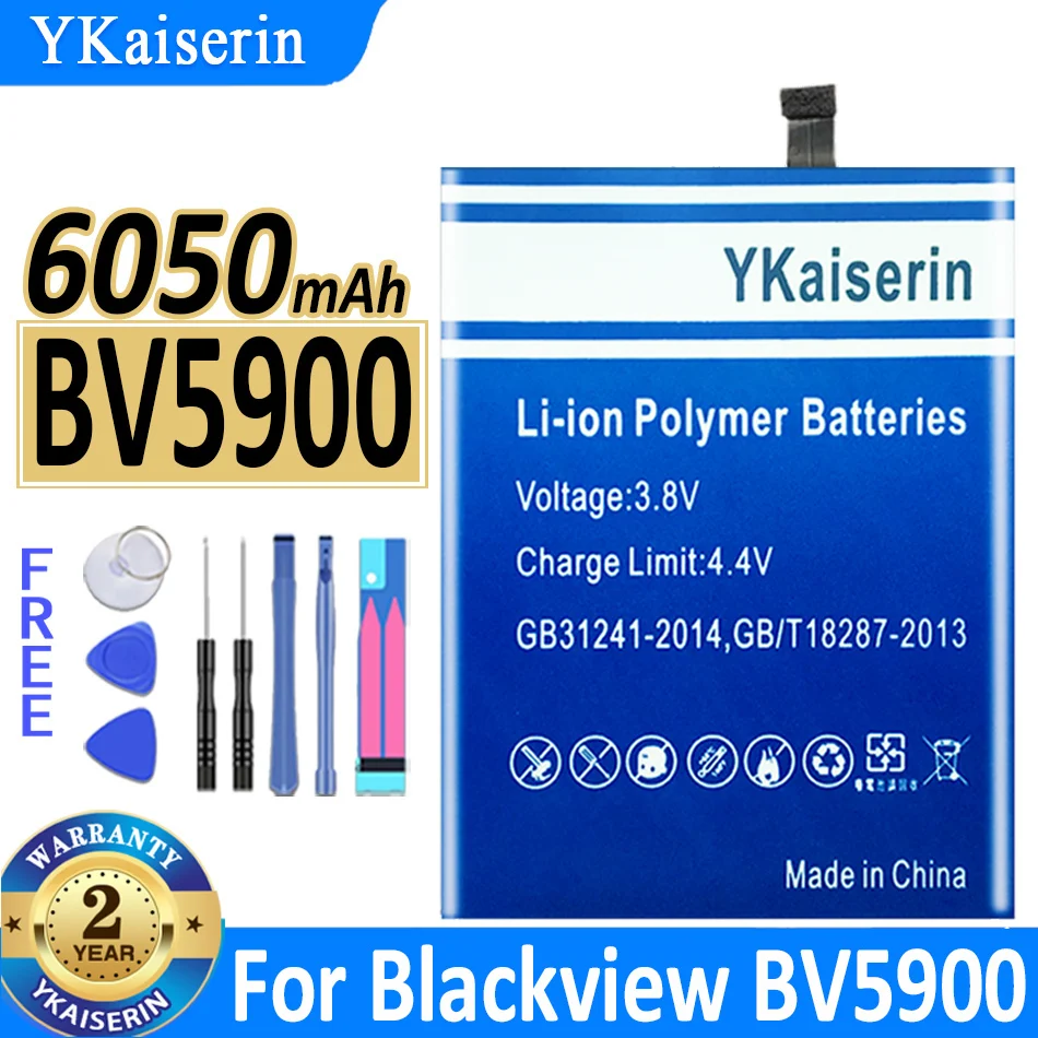 6500mAh YKaiserin baterija Blackview BV5900 bateria + takelio kodas