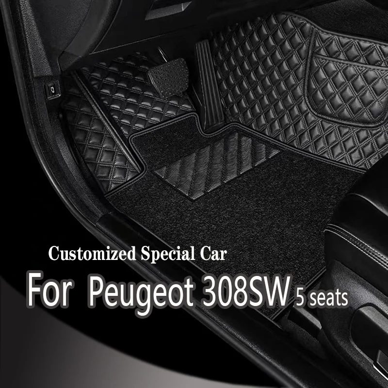 Automobilių grindų kilimėliai Peugeot 308SW (Penkios vietos)2009 2010 2011 2012 2013 2014 2015 2016 Individualios automatinės pėdų pagalvėlės