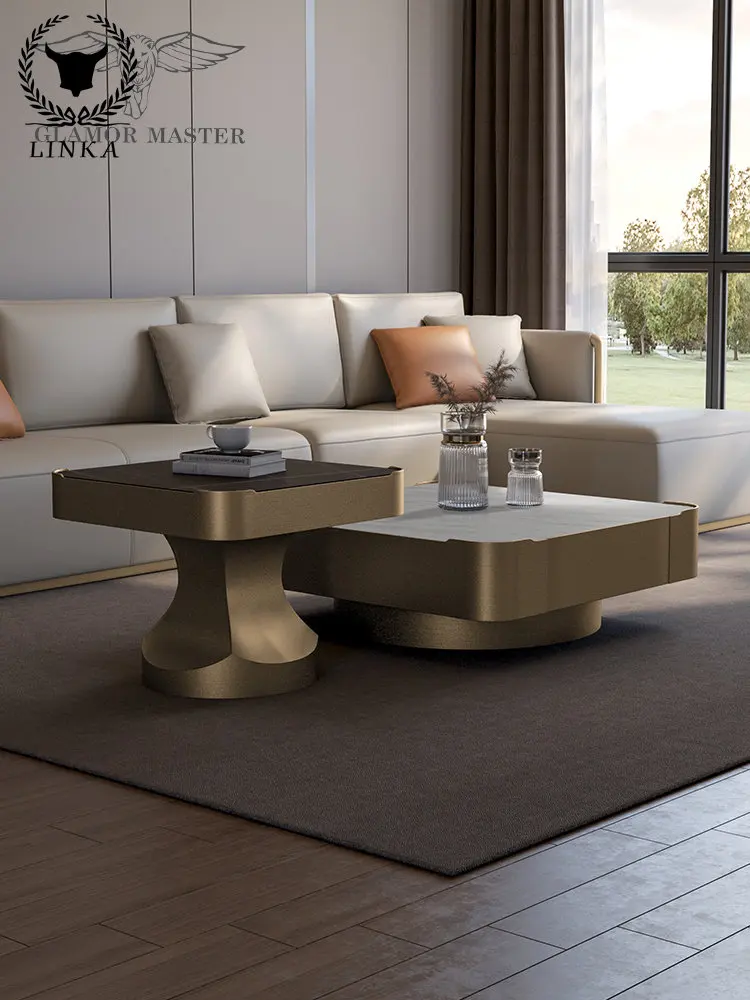 Shaker kavos staliukas lengvas ir prabangus derinys kūrybingas modernus minimalistinis itališkas minimalizmas Šiaurietiško marmuro kavos staliukas
