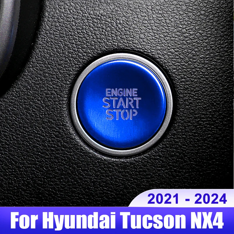 skirta Hyundai Tucson NX4 2021 2022 2023 2024 Hybrid N Line Car Start Stop Engine Ignition Buttono dangtelio lipdukai Priedai