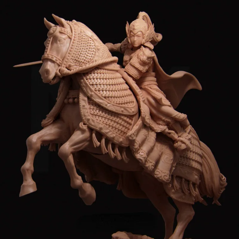 1/24 skalės dervos figūrinio modelio rinkinys Kinijos senovės moteris generolas Kwan Yen tigro karys nesurinkta nedažyta diorama