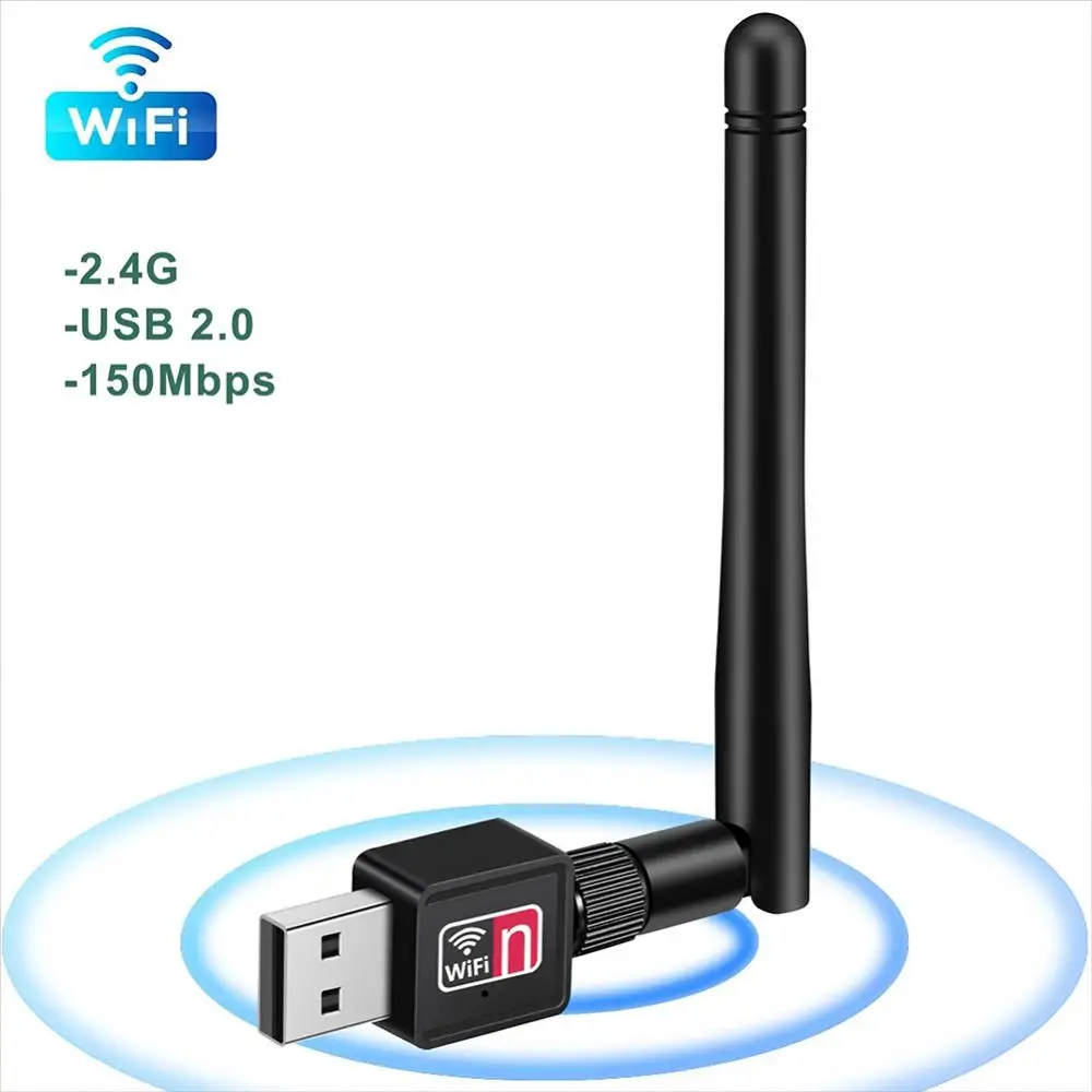 1/2PCS WiFi adapteris 5dB antena 150Mbps Lan belaidžio tinklo plokštė Nešiojamas USB 7601 lustas, skirtas AHD DVR DVR