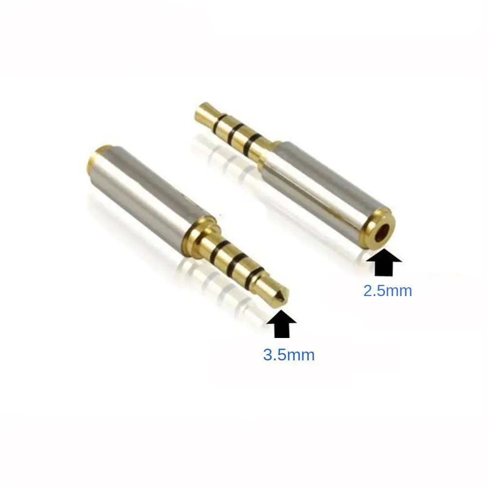 1/2PCS lizdas Nuo 3,5 mm iki 2,5 mm garso adapteris Nuo 2,5 mm vyriško iki 3,5 mm Moteriška kištuko jungtis 