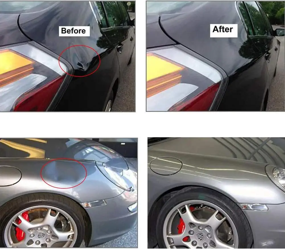1 Komplektas Nerūdijančio plieno automatinis kėbulo įlenkimų taisymo įrankis Krušos pažeidimų šalinimo plaktukas automobilio durų dings remontui