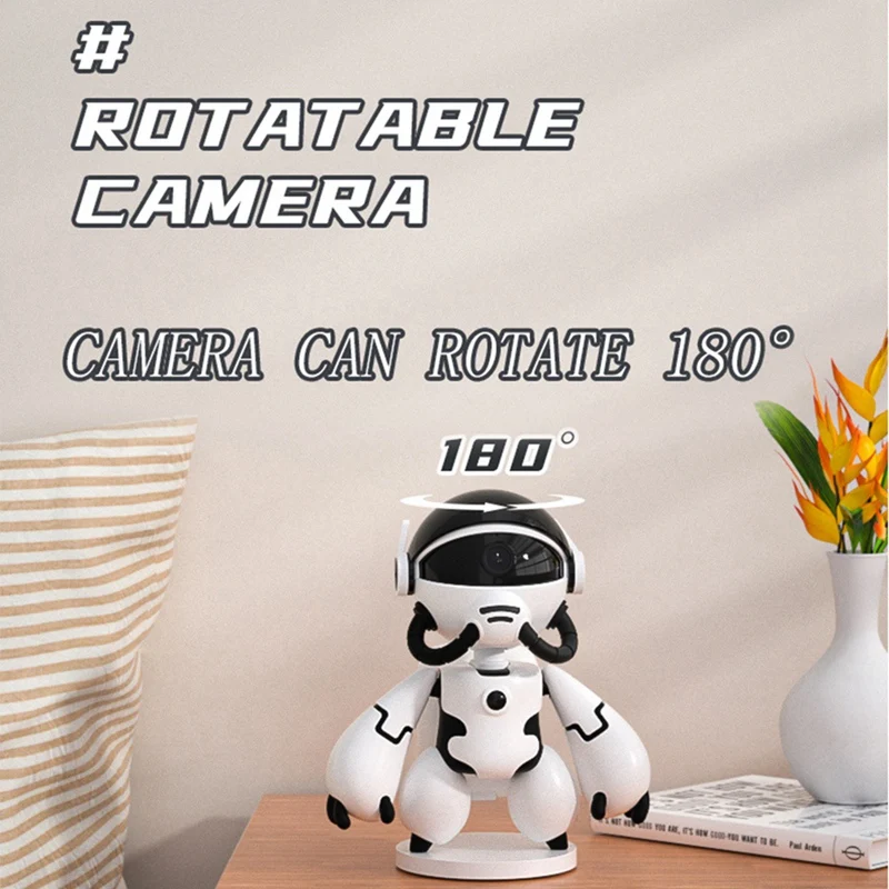 1080P Astronautas robotas namų sauga Internetinė kamera IP Wifi belaidė kūdikių apsaugos kamera su naktinio matymo triukšmo mažinimu