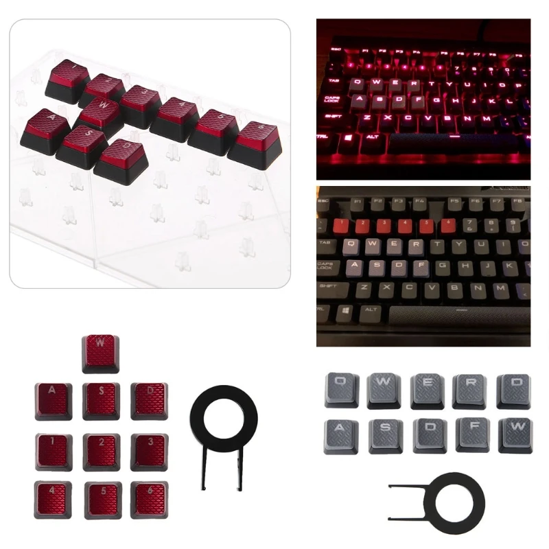 10PCS RGB OEM Keycaps for Corsair K70 K65 K95 STRAFE mechaninė klaviatūra