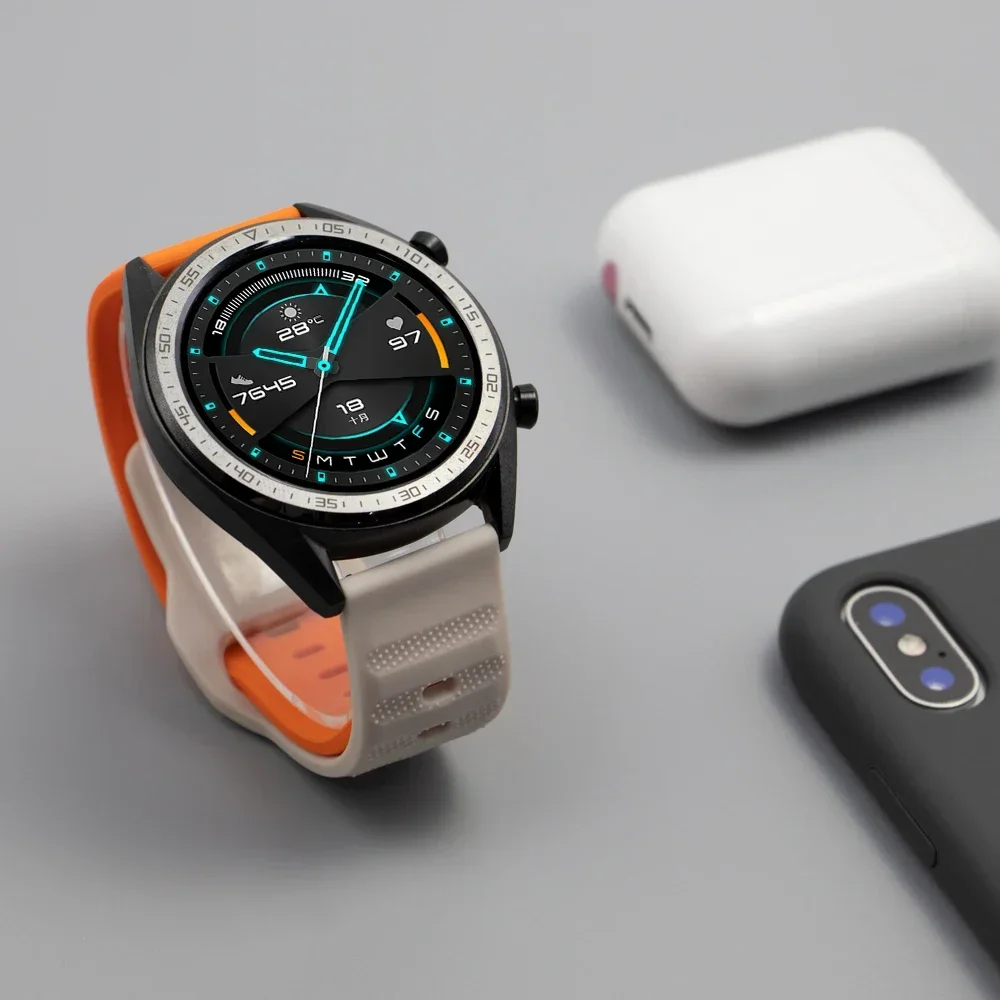 20MM 22MM Sport Band for Galaxy Watch 5 Pro 45mm Watch 4 44 mm silikoninis dirželis Samsung Galaxy Watch 46mm Gear S3 apyrankei