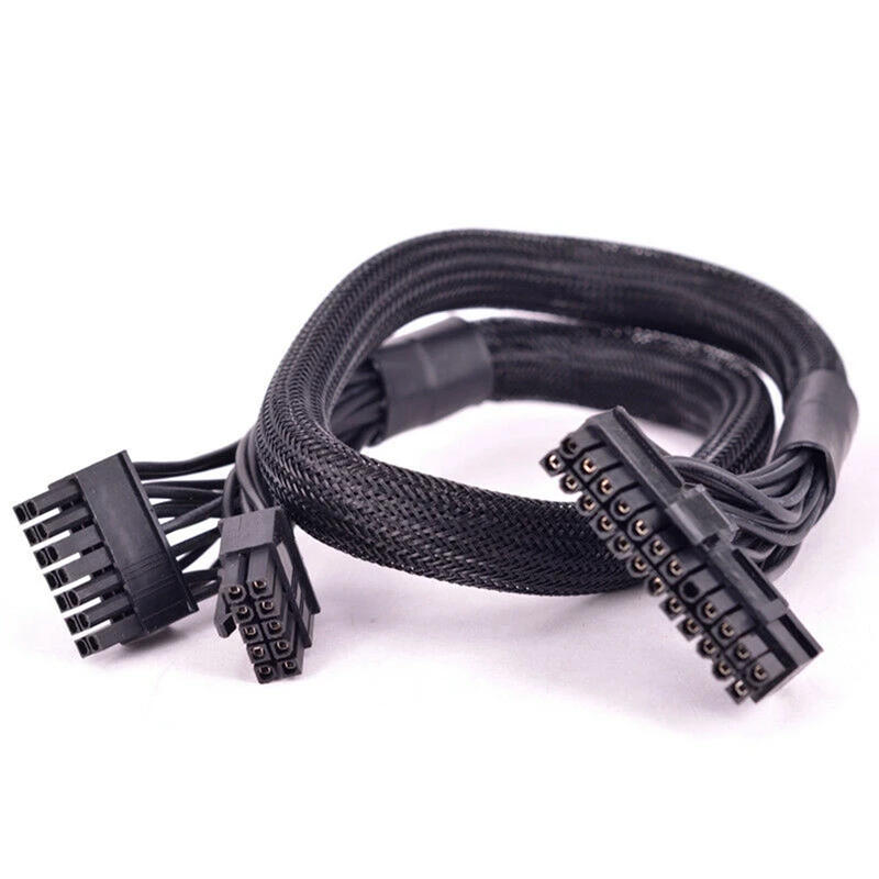 2X 14+10Prisegti prie 24 kontaktų ATX maitinimo kabelis 20 + 4 Pin PC PSU pagrindinės plokštės kabelis, skirtas Corsair AX1500I AX1200I AX860I AX760I