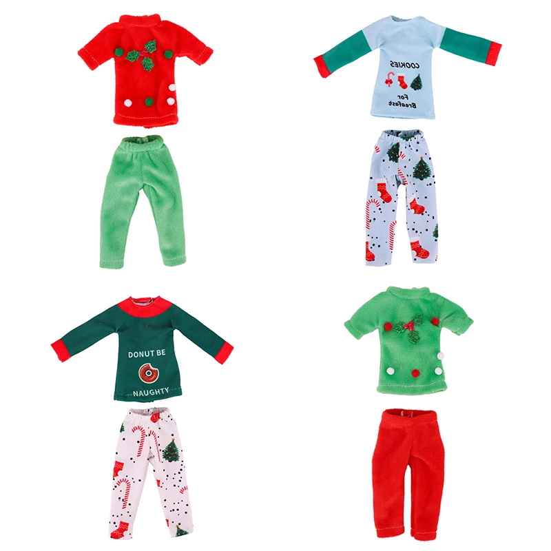 30cm Lėlių drabužių komplektas Kalėdoms Knygų lentyna Elf Lėlė 