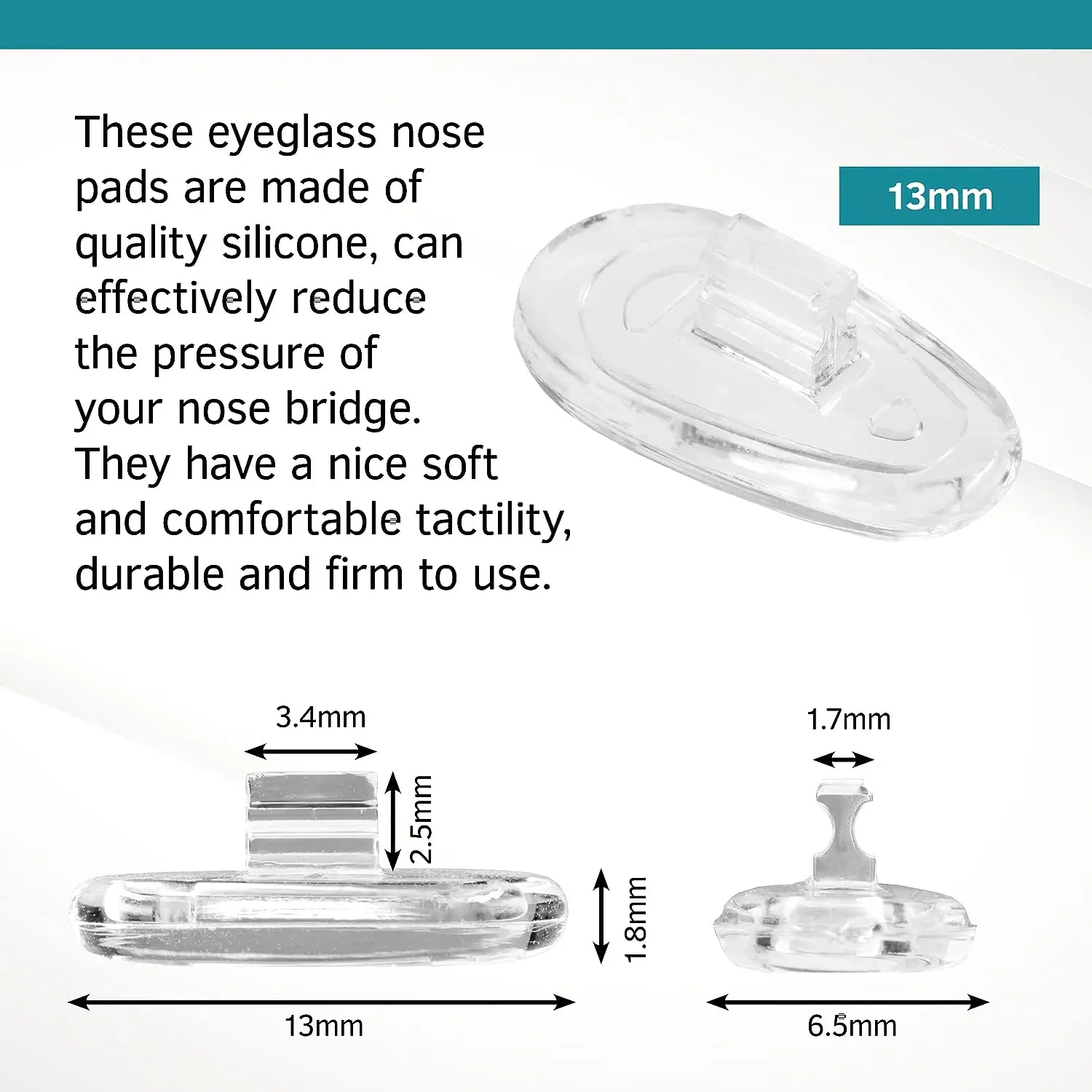 4 poros pakaitinės nosies pagalvėlės dalys Oakley gręžimo bitui 0.5 OX3143 akiniai, skaidri nosies pagalvėlių apsauga