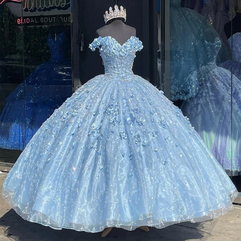 ANGELSBRIDEP Šviesiai mėlynos svarainių suknelės su apsiaustu nuo pečių Gėlių karoliukai Nėriniai Princesės gimtadienio vakarėlio chalatai Korsetas