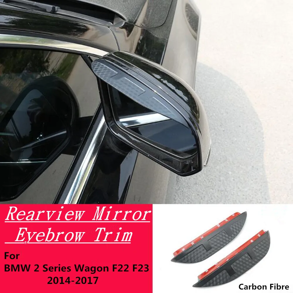 Anglies pluošto galinio vaizdo veidrodžio dangtelio dangtelio apdaila Rėmo skydas Antakių priedai Lietus/saulė BMW 2 serijos universalui F22 F23 2014-2017