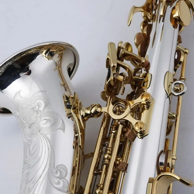 Aukščiausios klasės balto vario sidabru dengtas 9937 originalios struktūros B klavišų lenkimas aukšto tono saksofono profesionalaus lygio tonas SAX