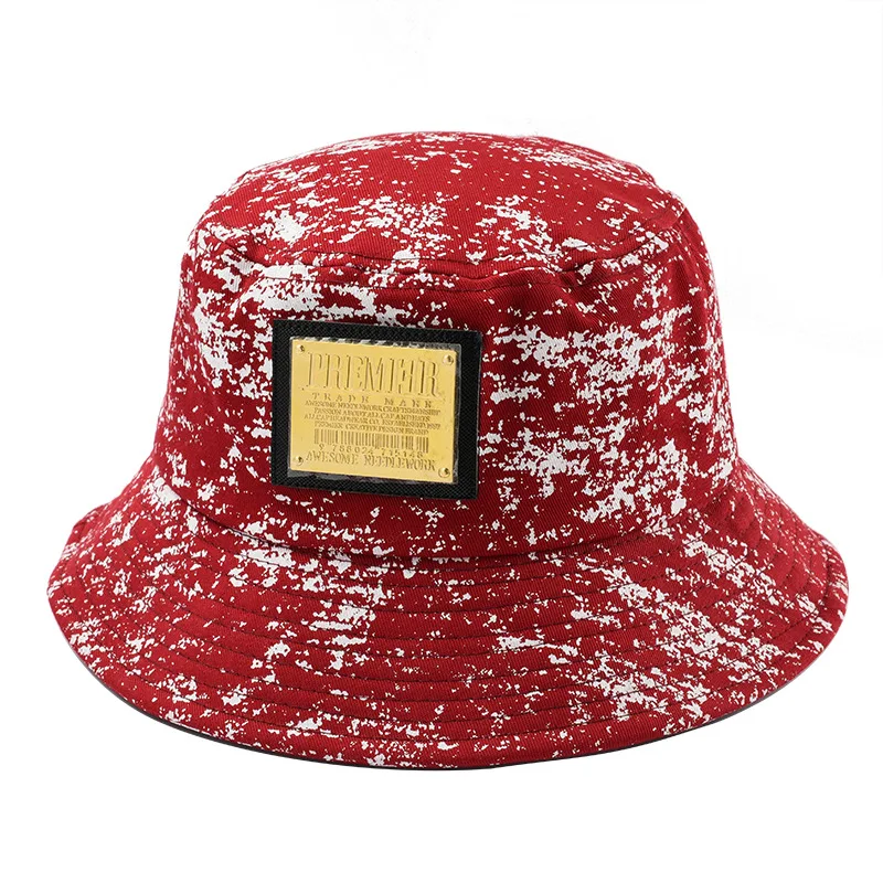 Didmeninė prekyba grafiti geležies standartinė megzta baseino skrybėlė vyrai ir moterys mada gatvės kremas nuo saulės ultravioletinių spindulių žvejo skrybėlė laisvalaikio sagtis