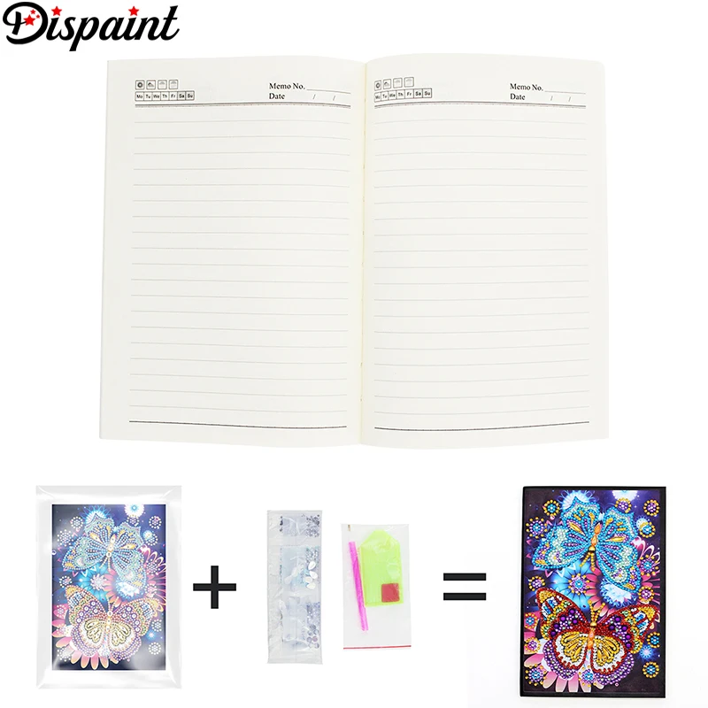 Dispaint A5 Notebooks 5D Pasidaryk pats deimantų tapyba Specialios formos dienoraščio knyga Deimantų siuvinėjimas 