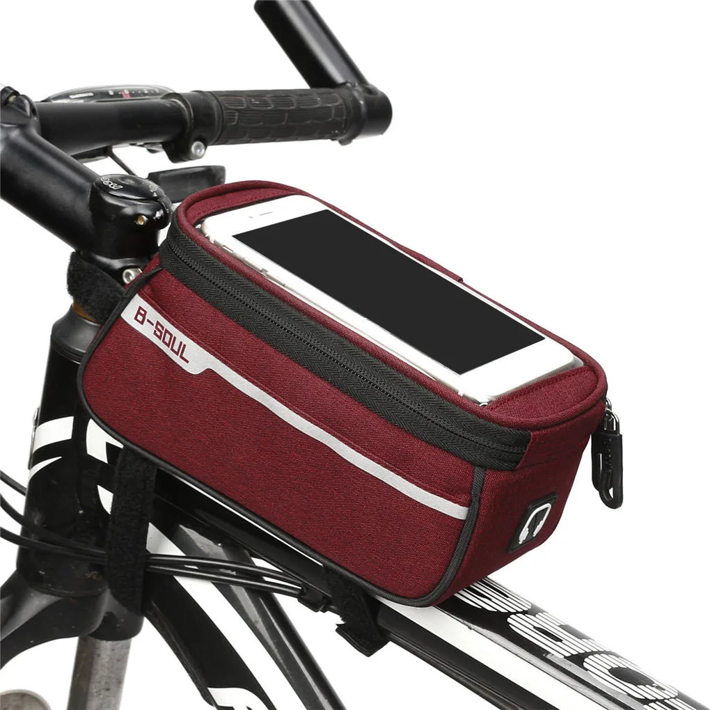 Dviračio telefono priekinio rėmo krepšys Neperšlampamas kalnų dviračių dviračių viršutinis vamzdžio laikiklis dėklo laikiklis
