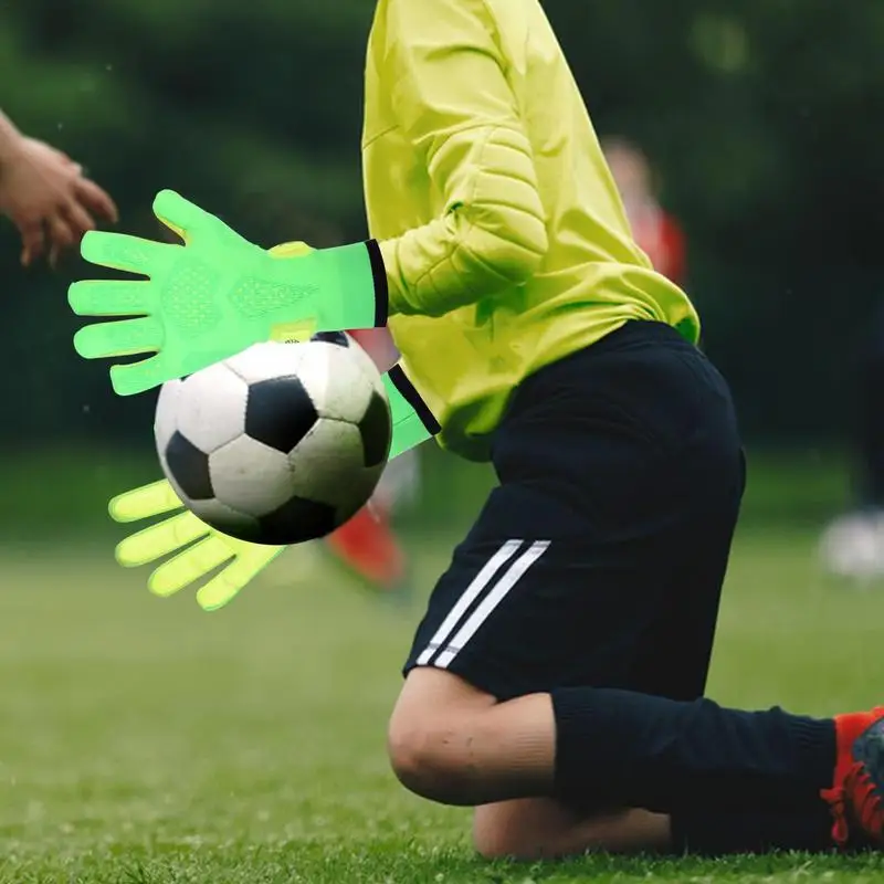 Goalie pirštinės Kvėpuojantis futbolas Vartininkas Anti slydimo pirštinės Unisex futbolo įranga pirštų stuburo apsaugai Jaunimas Suaugusieji Vaikai