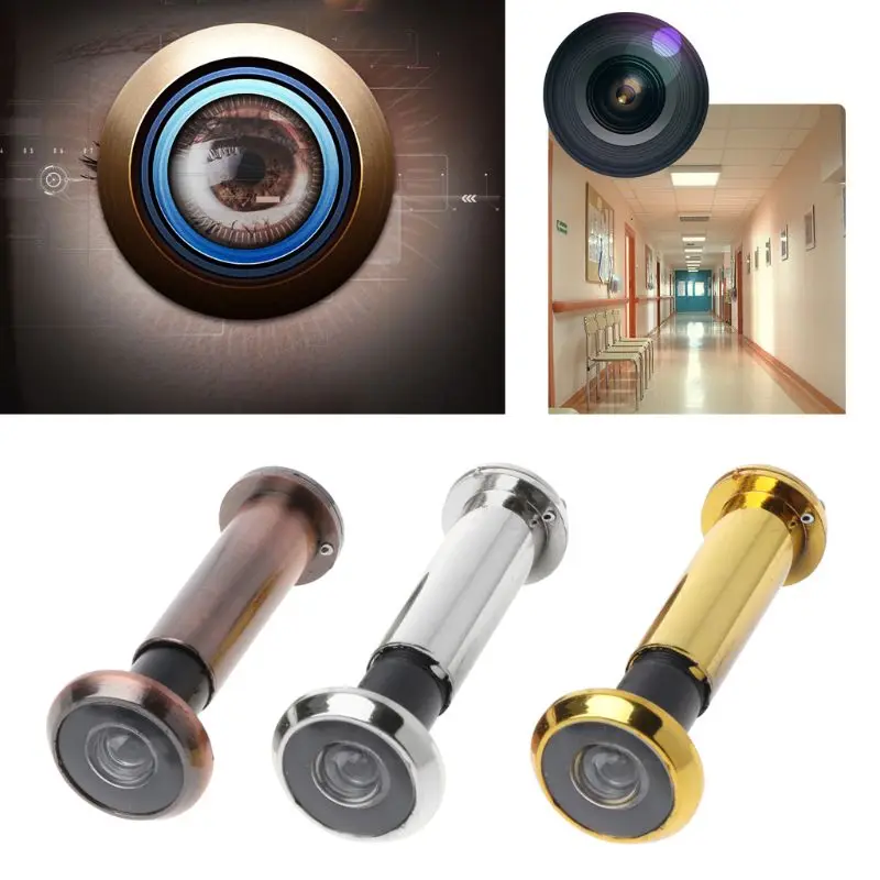 Heavy Duty Front Door Peephole with Anti-peeping Back Cover for Home Office