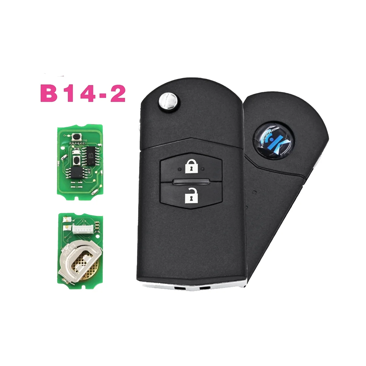 KEYDIY B14-2 KD nuotolinio valdymo automobilinis raktas Universalus 2 mygtukas 