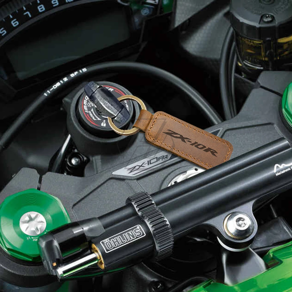 Kawasaki ZX10R ZX-10R modeliams Motociklų raktų pakabukas Cowhide raktų pakabukas