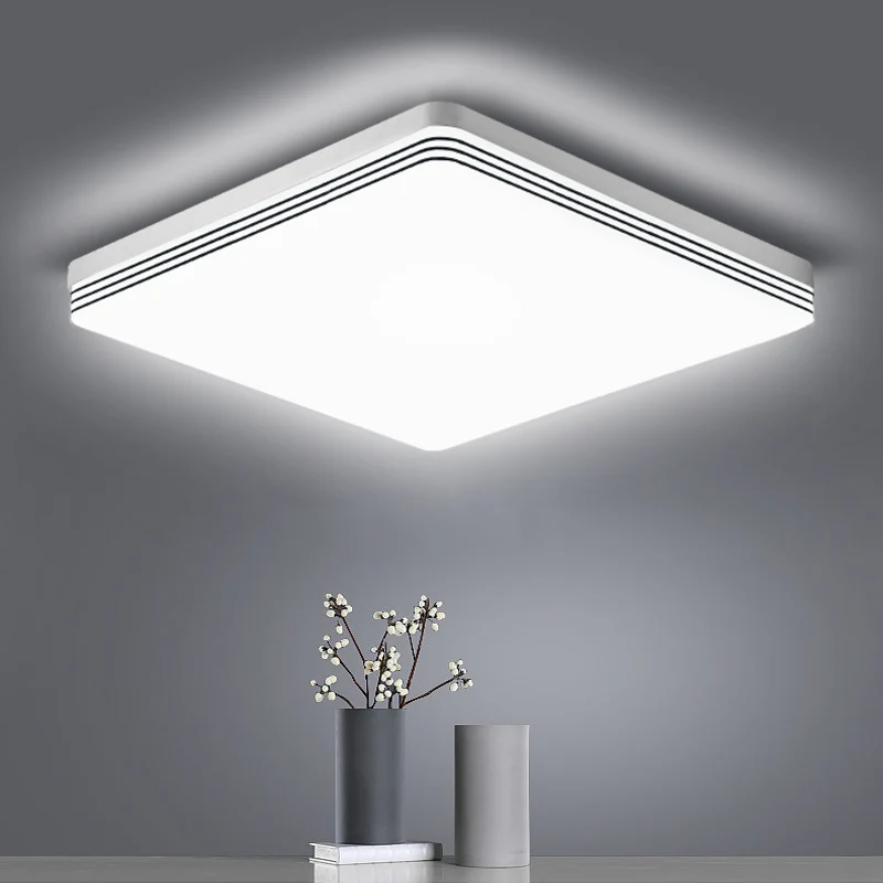 Kvadratinių lubų šviestuvai Modernus itin plonas šaltas šiltas baltas neutralus LED lubų šviestuvas kambario svetainei Prieškambario prieškambario apšvietimas