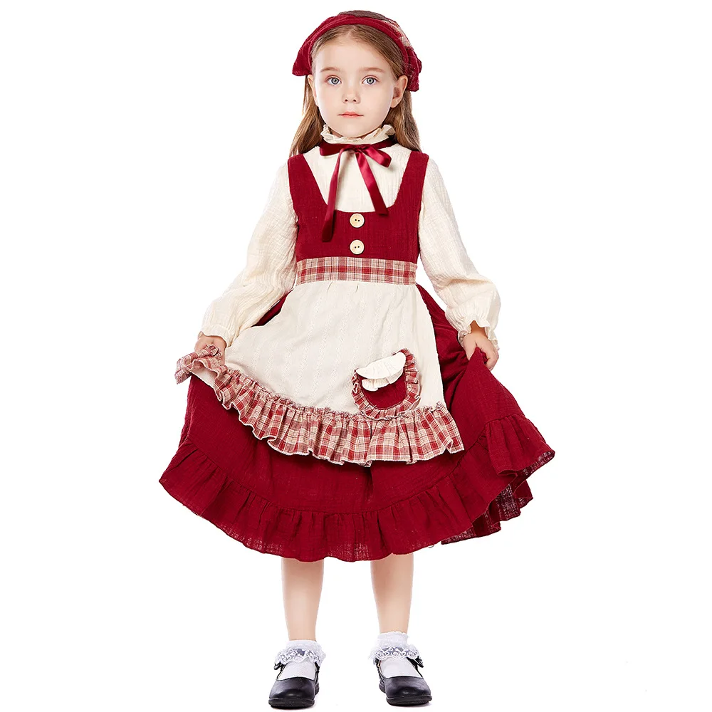Little Match Girl Cosplay kostiumas Mergaitė Lolita Tarnaitės suknelė Vakarėlio kostiumas