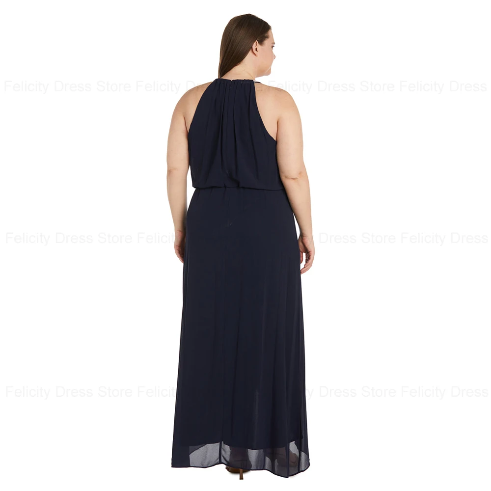 Mada plius dydis Nuotakos suknelės motina 2024 m. Suknelė su apvalkalu Vestuvių svečių suknelės Šifono plisuoti karoliukai Vakariniai chalatai