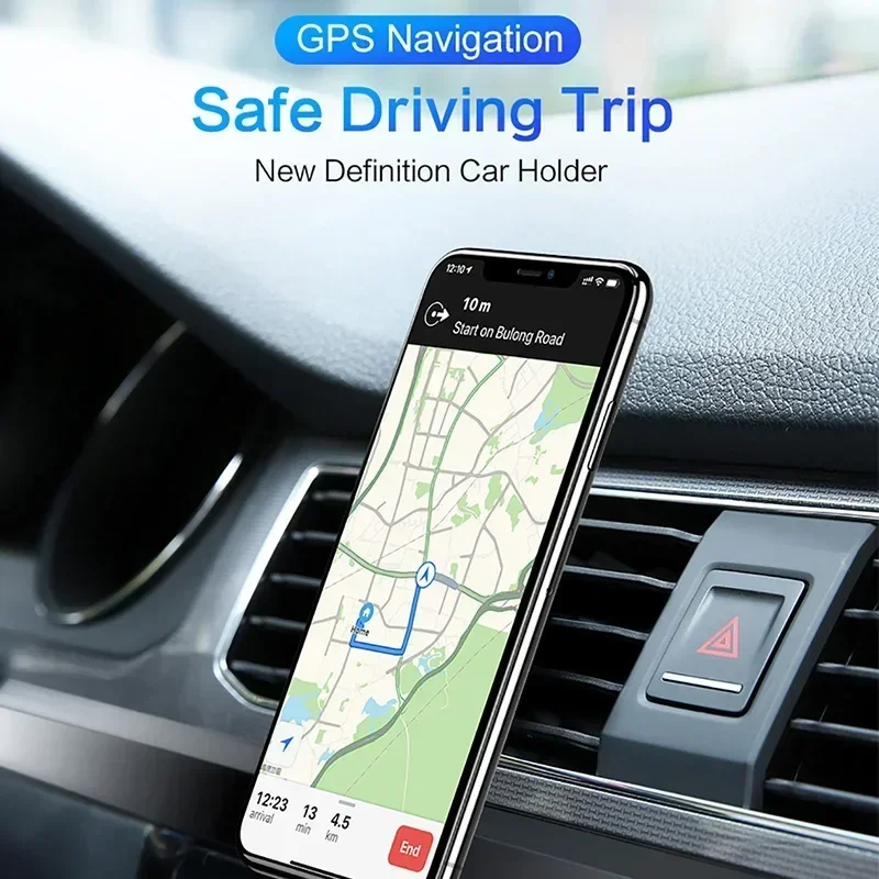 Magnetinis automobilinio telefono laikiklis Universalus automobilinis oro išleidimo anga Telefono laikikliai Mobiliųjų telefonų GPS palaikymas iPhone Huawei Samsung pasukamas laikiklis
