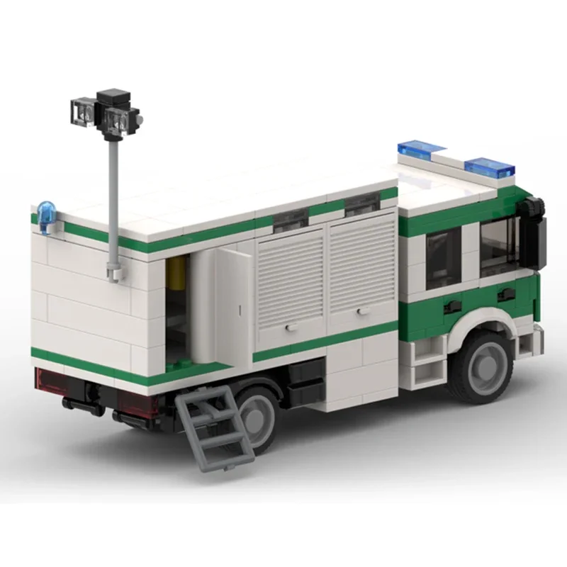 Miesto automobilio modelis Moc statybinės plytos Vandens gelbėjimo įranga Transporto priemonės technologija Moduliniai blokai Dovana Kalėdų žaislas 