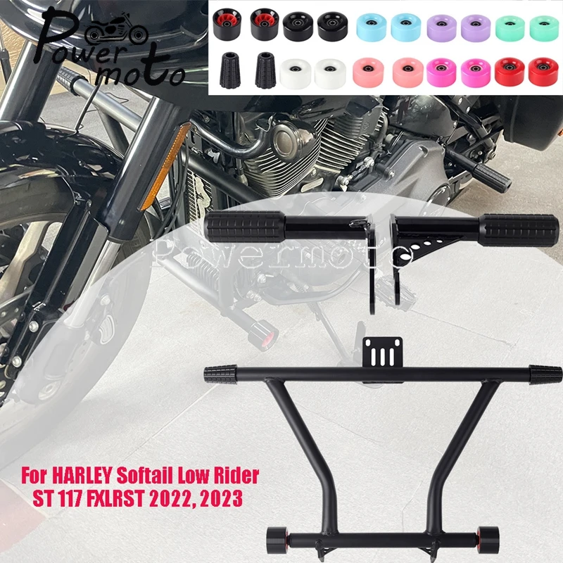 Motociklas Crash Bar Frame Highway Engine Protector Guard Bumper Crash Cage for Harley Softail Low Rider ST 117 FXLRST 2022-2023