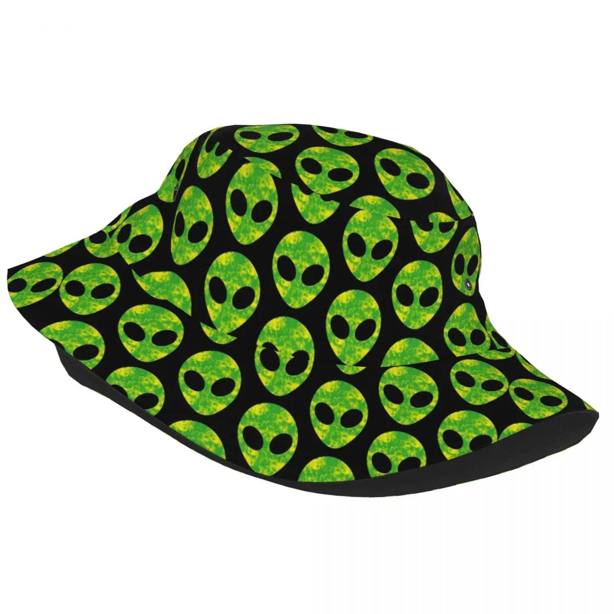 Pizzaboy Tie Dye Alien Bucket Hats for Unisex Summer Invader Zim Gir Floppy Hat Street for Outdoor Sports Fisherman Cap Bob Hat