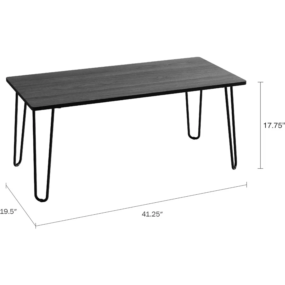 Prabangus namų kavos staliukas su plaukų segtuko kojomis, (L) 41.25