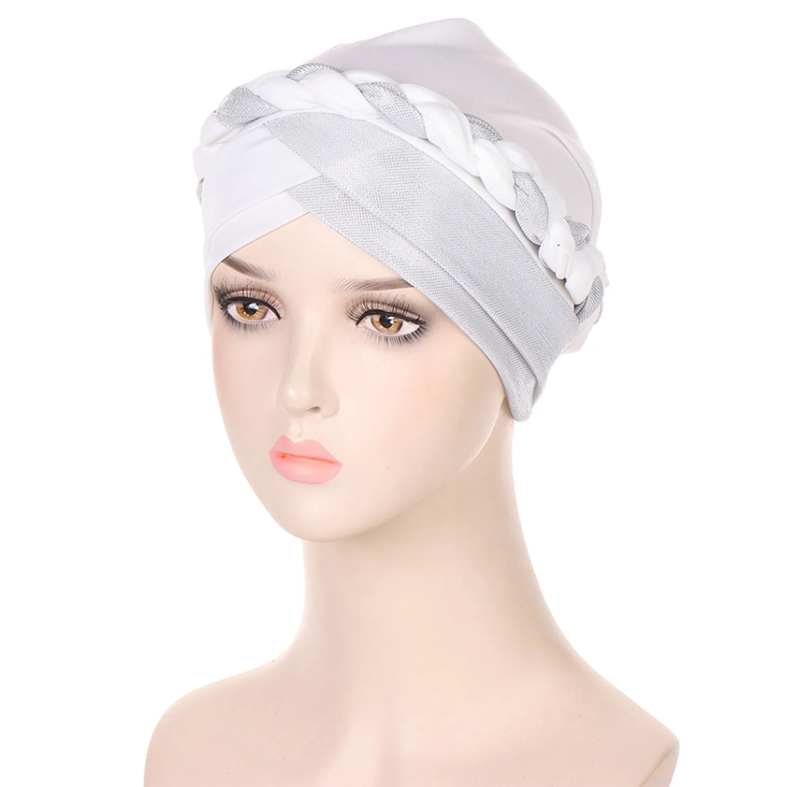 Pynės šilkinės turbano skrybėlės moterims Laisvalaikio kepurės galvos apdangalas 2024 m Nauja patogi vėžio chemo pupelių kepurė Muslim Ladies Hat