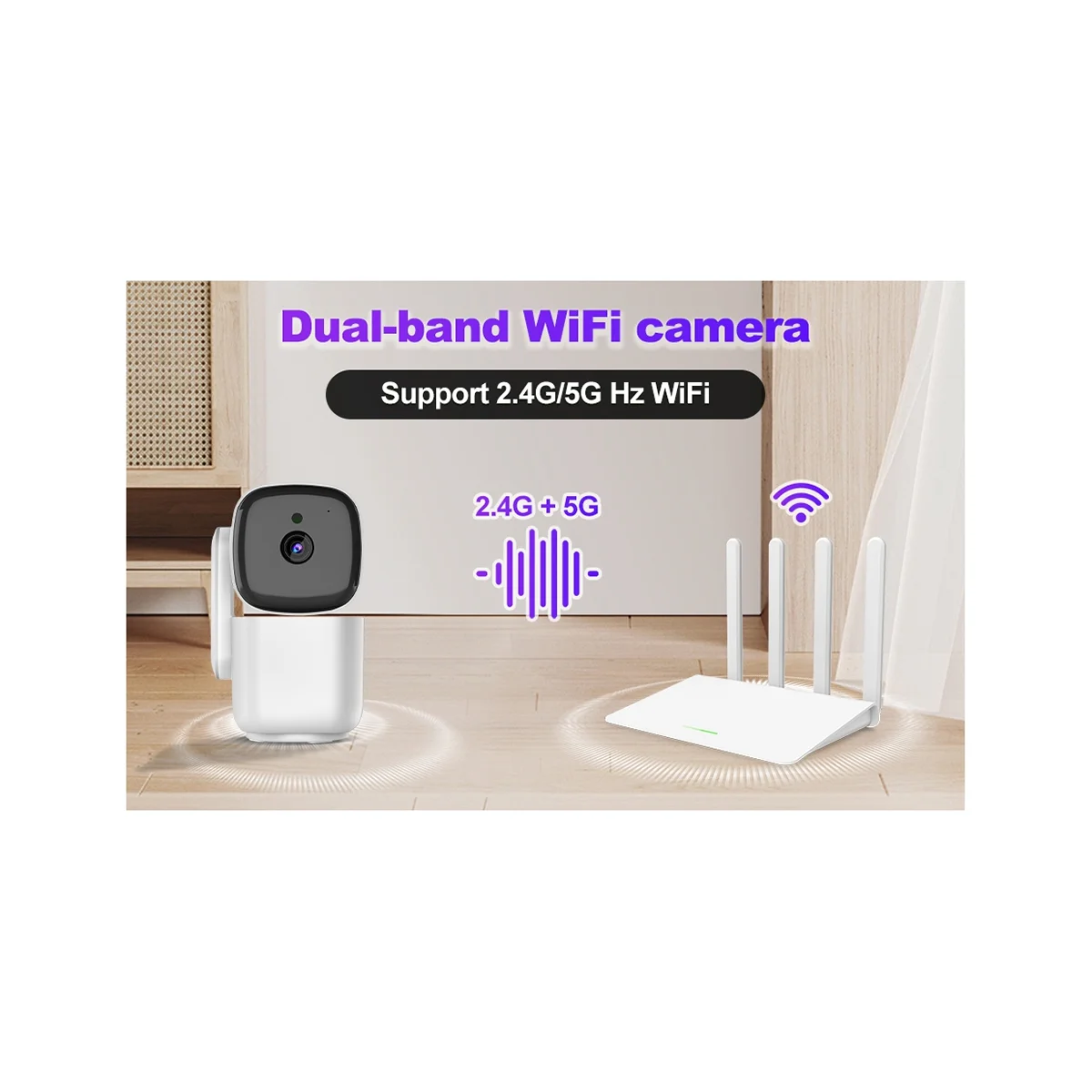 Tuya kamera Vidinis Išmaniųjų namų WiFi kamera 1080P Patalpų apsauga Belaidė stebėjimo kamera Sekimo ES kištukas