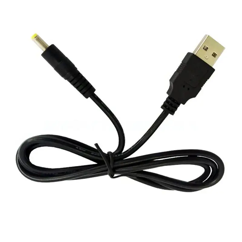 USB male To DC4.0mm * 1.7mm 80CM DC4.0 maitinimo kabelis USB į DC4.0 nuolatinės srovės kabelio įkrovimo kabelis