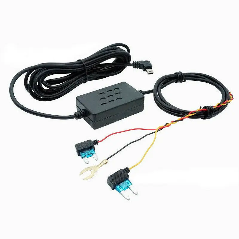 Universal Hardwire Fuse Fuse Box automobilinis įrašymo įrenginys 1.2M Dash Cam kietos vielos rinkinys su USB mikro vyrišku ir mini moterišku adapterio kabeliu