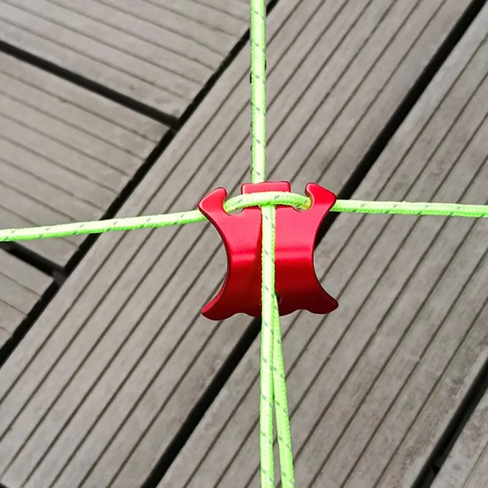 Vėjo virvės kablys 5Pcs patikimas neslystantis aliuminio lydinys priveržkite skėčio vėjo virvės sagtį Kempingo reikmenys