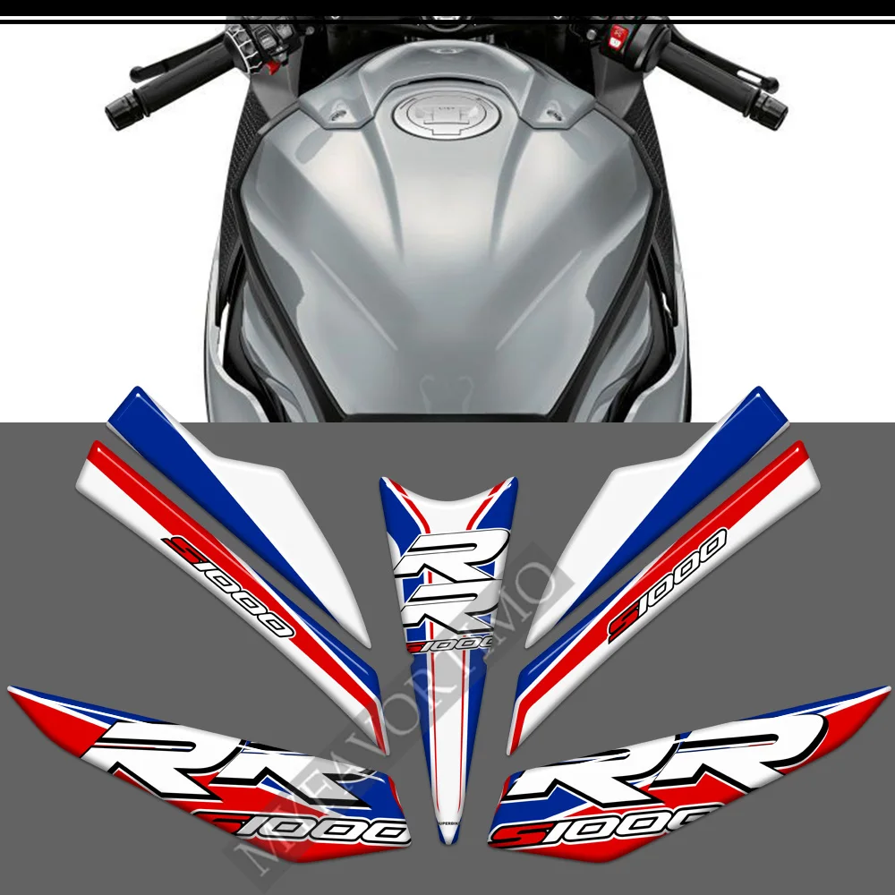 skirta BMW S1000RR S 1000 RR HP4 2019-2021 3D lipdukų apsauga Aptako emblema Logotipas Bako padas Kelio priekinis stiklas Motociklų lipdukai