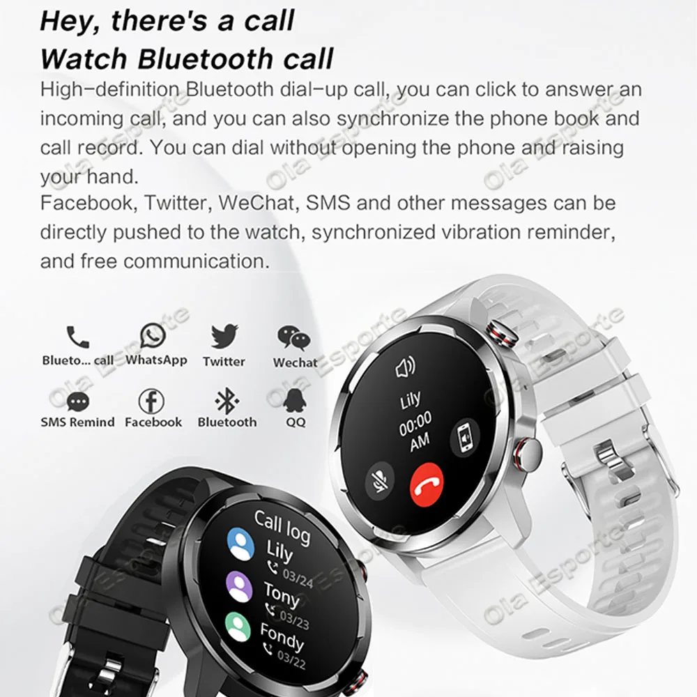 skirta Xiaomi Watch S1 išmaniajam laikrodžiui Vyrai Moterys BT belaidis skambutis Balso asistentas Sports Fitness rankinis laikrodis, skirtas Huawei GT4 Android iOS