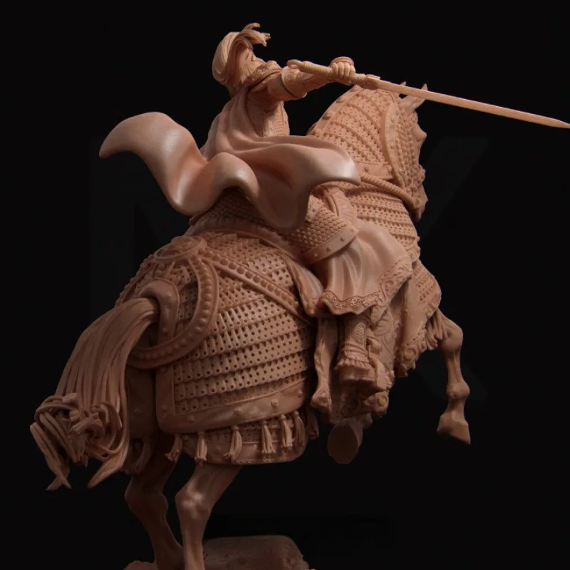 1/24 skalės dervos figūrinio modelio rinkinys Kinijos senovės moteris generolas Kwan Yen tigro karys nesurinkta nedažyta diorama